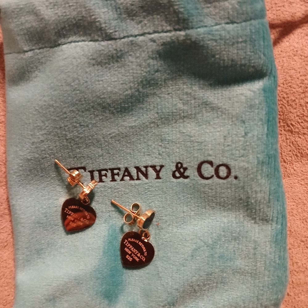 Fashion Inspired Gold Heart Studs.